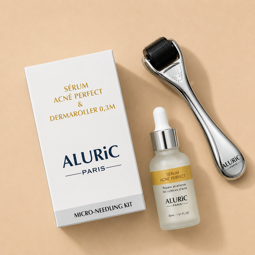 Sérum Anti-Acné Vitamine C avec Dermaroller | Aluric Paris