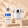 Rituel Éclat et Hydratation Aluric Paris avec sérum à l’acide hyaluronique et crème jour et nuit