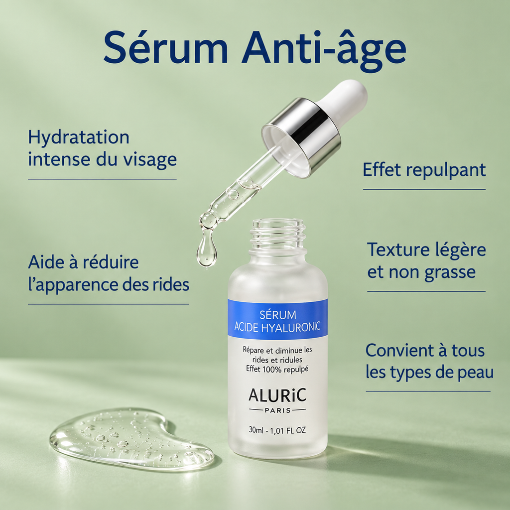 Sérum Anti-Rides Acide Hyaluronique 2% | Aluric Paris
